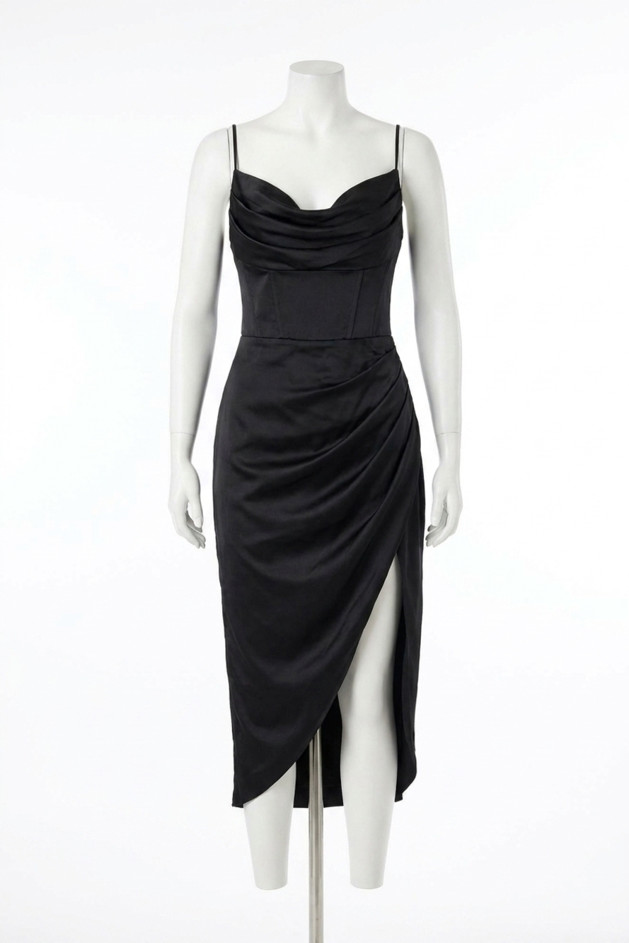 NEW ELLIATT opera midi dress in black